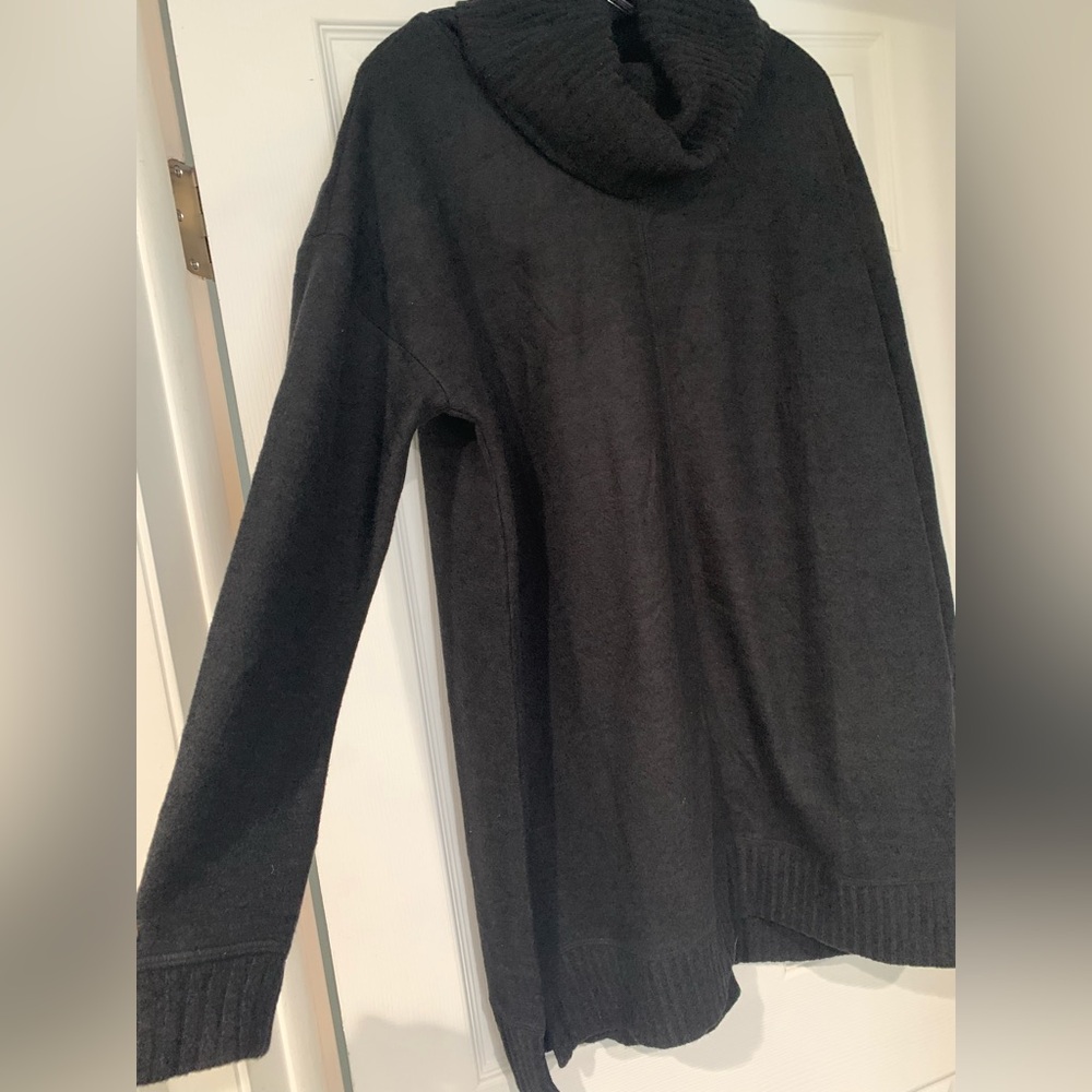 NWT Lulus Autumn Daze Black Cowl Neck Long Sleeve Sweater Dress - Size L - Picture 13 of 15